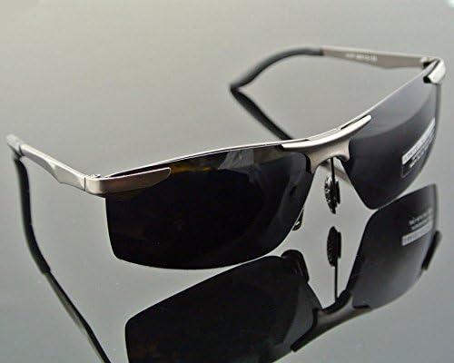 Fishing Sorcerer MZ Professional Mens HD Polarized Lens Glasses Aviator Eyewear Driving Sunglasses Black