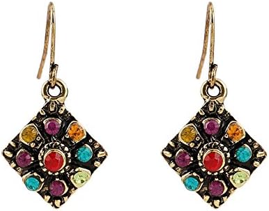 Latest Spring & Summer Collection, Gift Idea Fashion Women Girls Bohemian National Wind Retro Rhinestone Drop Earrings