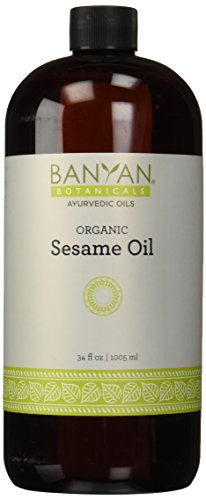 Banyan Botanicals Sesame Oil, 34 oz - USDA Organic - Pure & Unrefined - Ayurvedic Oil for Hair, Skin - //medicalbooks.filipinodoctors.org