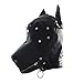 Raycity Black Leather Costume Gimp Mask Hood Style 4…