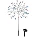Solar Patriotic Silver Starburst Garden Decor Yard Lawn Stake, Silver