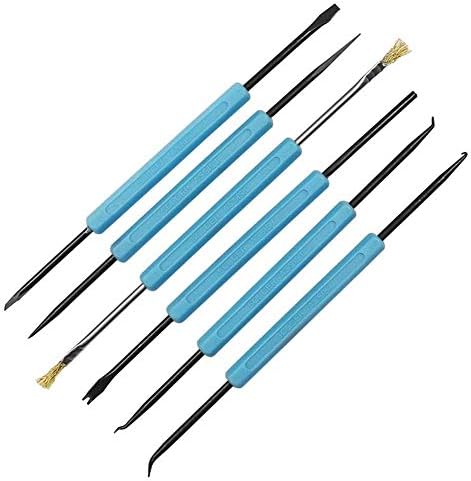 Tempshop 6pcs Desoldering Tweezers Repair Tool Set Soldering Station Welding Assist Anti-Static Kits