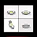 LASFIT 28mm LED Festoon DE3021 DE3022 3528 Bulb Canbus Error Free 400LM 6000K Extremely Bright Use for Dome Map Door License Plate Trunk Vanity Mirror Lights, Xenon White (Pack of 2)