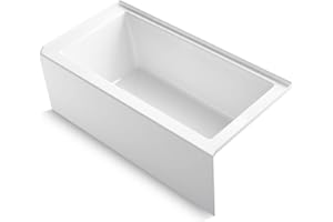 KOHLER 20201-RA-0 Underscore Bathtub, White