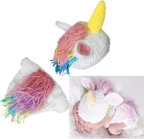 Newborn Photography Props Unicorn Costume Crochet Knit Outfits 3 to 12 Months Newborn Shoot