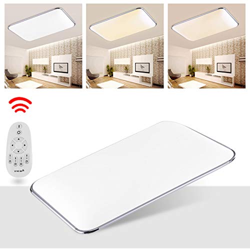 wolketon 48W Plafón LED Lámpara de Techo 2700-6500K Cool Blanco Calido Regulable luz de Techo Corredor Sala de Estar lámpara Dormitorio Ahorro de energía Iluminación de Techo