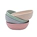 ZBGOROW Bamboo Fiber Side Dishes | 3.7 inch, 3.5 ounce, BPA-Free and Eco-Friendly Sauce Plates | Small Dipping Bowl Set of 4 in 4 Assorted Color