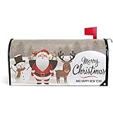 Home Garden Christmas Deer Pattern Magnetic Mailbox Cover Standard