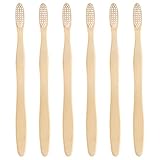 Bekith Eco-Friendly Bamboo Toothbrush Adult Size – Natural Dental Care for Men & Women, Set of 6