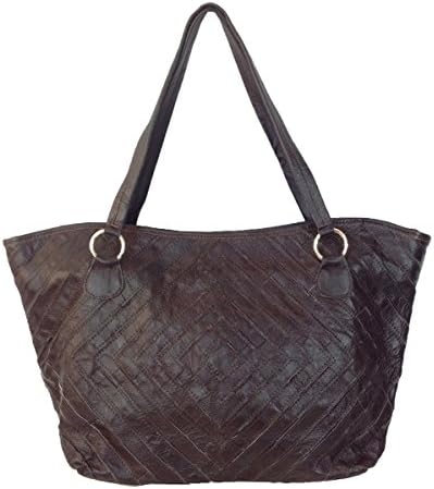 Culture Riot Francine Leather Tote Bag, Brown