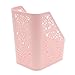 Saim Plastic Hollow Pattern Desktop Organizer Storage Box, Letter Size File or Smaller Magazines Holder Desk Storage Container