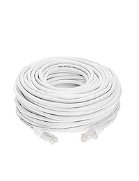 CAT5e 50 ft de red RJ45 Ethernet Patch Cable Xbox \ PC \ \ PS4 \ de módem Router (50 pies), color blanco