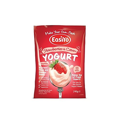 Easiyo Strawberries & Cream Premium Yoghurt Mix 240g (Pack of 2) by EasiYo