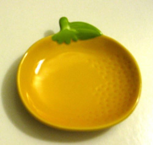 NEW Orange Fruit Design Ceramic Plate Kitchen Home Office Utensil Table Coffee/Tea Spoon Rest Tea Bag Rest Holder Stove/Counter/Table/Desk Top; Multifunctional M&amp;M's/Skittles/Peanuts/Dessert/Appetizer/Candy Snack Ceramic Tray Dish For Any Occasion