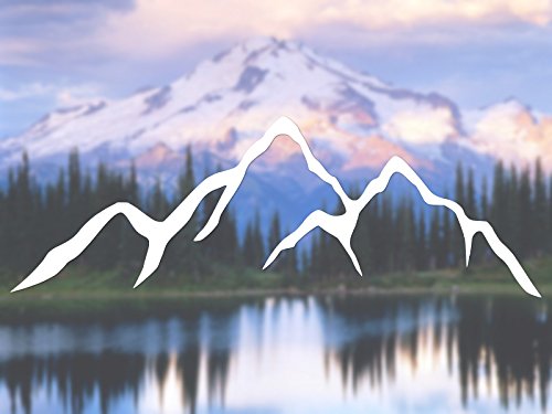 Mountain Silhouette genuine ViaVinyl decal sticker for window, Laptop and Macbook, iPad and Tablets and more! Large 6" size!