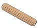 BICB Fluted Wood Kiln Dowel Pins, 10MM x 50MM - 50 Pieces, Made of Beechwood