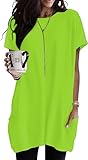 Poetsky Womens Sexy Short Sleeve Tunic Tops with