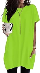 Poetsky Womens Sexy Neon T Shirts Summer Basic Tee