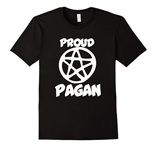 Men's Proud Pagan t-shirt pentagram paganism t-shirt XL Black