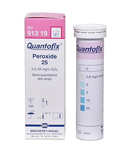 Quantofix 1138909 Hydrogen Peroxide Test Strips (Pack of 2500) - Test Stick, 6mm x 95mm