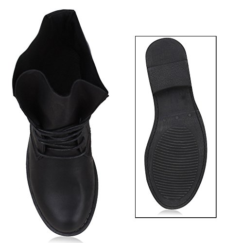 stiefelparadies-Damen-Stiefeletten-Worker-Boots-Uebergroessen-Flandell