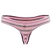 Nightaste Women Cotton Thong Panties Multi-Pack of Breathable G-string Underwear with Color Stripes for Ladies