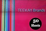 50 - Permanent Self Adhesive Vinyl Sheets -12 x 12 inch, Easy to Weed Sheets that Works With Cricut and All Cutters. Assorted colors in Glossy, Matt, Metallic, Neon, Gold and Silver