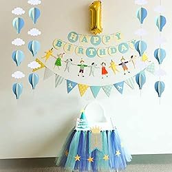 AZOWA Big Size Hot Air Balloon Decorations Blue
