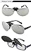 Duco Polarized Clip-on Sunglasses Flip-up Eyewear- Aviator Style Glasses - Polarized Lens for Men and Women 3603 (Mirror Lens)