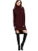 ROMWE Women's Long Sleeve Turtleneck Knitted Pocket Loose Sweater Dress(One Size)