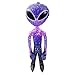 HOWBOUTDIS 36 inch Galaxy Print Alien Inflate with Extra Large Black Eyes - Party Favor - Carnival Prize