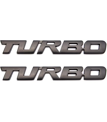 thumbnail image 2 of 2PCS Twin Turbo Aluminum Adhesive Emblem Badge – Silver With Black Border, Universal Or For Nissan GT-R 2 of 3