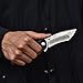 Tangram Folding Pocket Knife ACUTO440 Tanto Sharp Blade Liner Lock Black G10 Handle Flipper Knives,Kim Ning Rumble TG4001A1