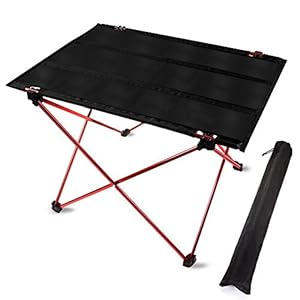 Winhi アウトドアテーブル 折り畳みテーブル ロールテーブル キャンプ コンパクト用 軽量 バッグ付き BBQアウトドア　オックスフォード　ビーチ アルミニウム合金
