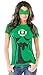 Rubie's Costume Co Women's Dc Comics Green Lantern T-Shirt With Eye Mask And Ring