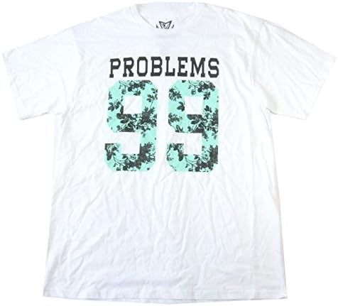Univibe Men's Shortsleeve 99 Problems T-Shirt Top (XL, White)