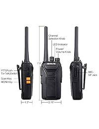 Retevis RT27 Walkie Talkies Rechargeable Long Range FRS Radio 22CH Scrambler VOX 2 Way Radio (Black,5 Pack)