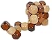 Wooden Puzzle Games,Sanmersen 3D Brain Teasers Snake Cube IQ Toys Interlocking Jigsaw Puzzles Game Toy for Kids