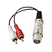 Onvian XLR Female to 2 RCA Male Dual RCA Plug Y Splitter Adapter Converter Cable (Black)