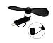 Portable Mini iPhone Fan - Colorful and Powerful 2-in-1 Fans for iPhone/iPad and Android Smartphone/Tablet - Black/Pink/Blue/Green/White/Orange - Summer 2018 iPhone Accessories (Black)