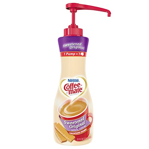NESTLE COFFEE-MATE Coffee Creamer, Sweetened Original, 21.1oz liquid pump bottle, Pack of 3