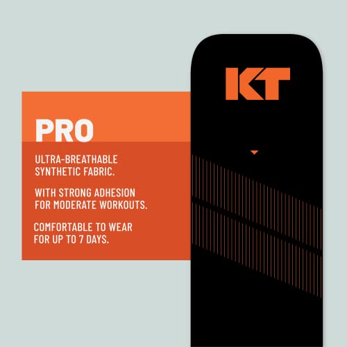 KT Tape, Pro Synthetic Kinesiology Athletic Tape, 20 Count, 10” Precut Strip