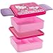 Hello Kitty (2 Sets Of 4pc) Bento Boxes Plastic Kids Lunch Food Storage Containers