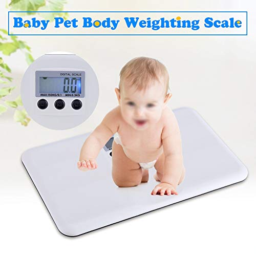MAGT Weight Scale LCD Digital Electronic On/Tare Function Low Battery/Lock Alarm Baby Pet Body Weighting Scale