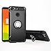 MingWei OnePlus 5T Rotating Ring case, [360 ° Kickstand] Carbon Fiber, Metal Texture [Dual Shockproof] Protection Cover [Magnetic Car Mount] for OnePlus5T (OnePlus 5T, Black)