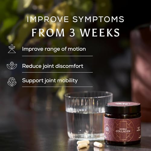 Ancient + Brave Noble Collagen - Type II Collagen Capsules for Joint Health, Healthy Bones & Ligaments - Enhanced with Vitamin C, Boswellia Serrata & Manganese -30 Capsules