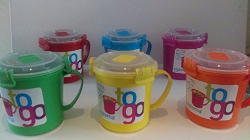 Sistema to go mugs 22.1 oz 6 pack (yellow, green, orang…