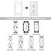 [10 Pack] BESTTEN Screwless Wall Plate Outlet Covers, 1 Gang Standard Size, Compatible with GFCI Outlet, USB Receptacle and Decor Light Switch etc. White