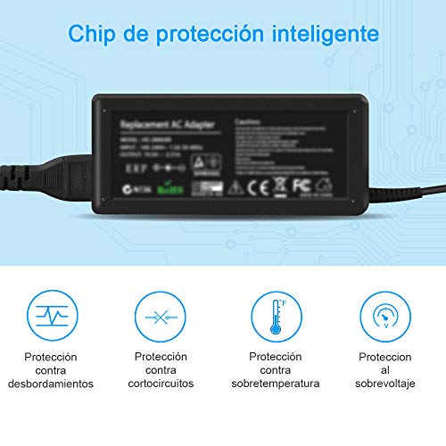aifulo Adaptador Cargador para HP,Computadora portátil Cargador 19.5V 2.31A 45W,Fuente de alimentación Adaptador compatible HP ProBook 430 G4 440 G4,HP Stream 1113 Serie,HP Chromebook 11 14,HP Envy 13
