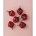 Luna Bazaar Mini Mercury Glass Heart Ornaments (1 to 1.5-Inch, Red, Cora Design, Set of 6) - Great Gift Idea, Vintage-Style Decorations for Christmas, Special Occasions, Home Decor and Parties
